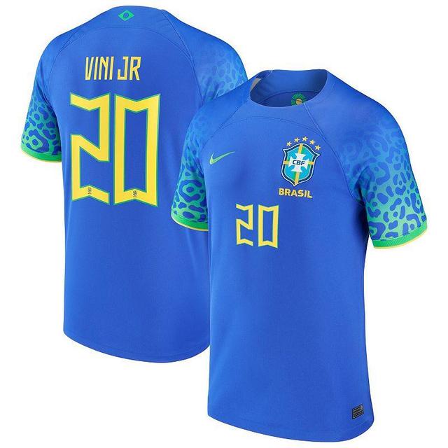 Mens Nike Vinicius Junior Blue Brazil National Team 2022/23 Replica Away Jersey Product Image