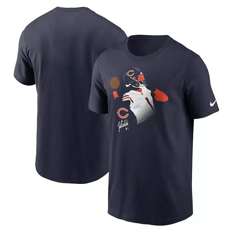 Mens Nike Justin Fields Chicago Bears Player Graphic T-Shirt Blue Product Image