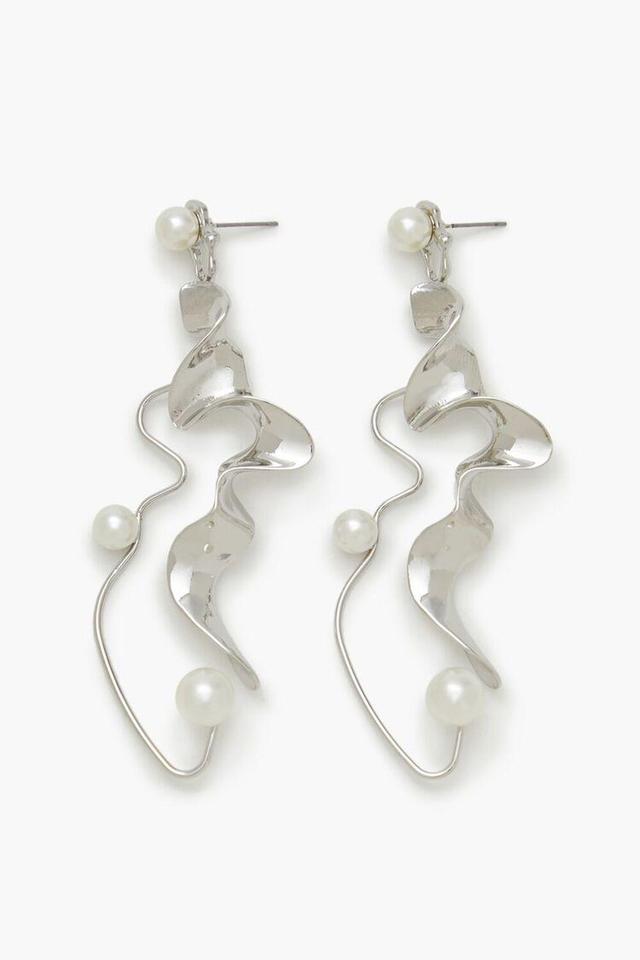 Faux Pearl Abstract Drop Earrings | Forever 21 Product Image