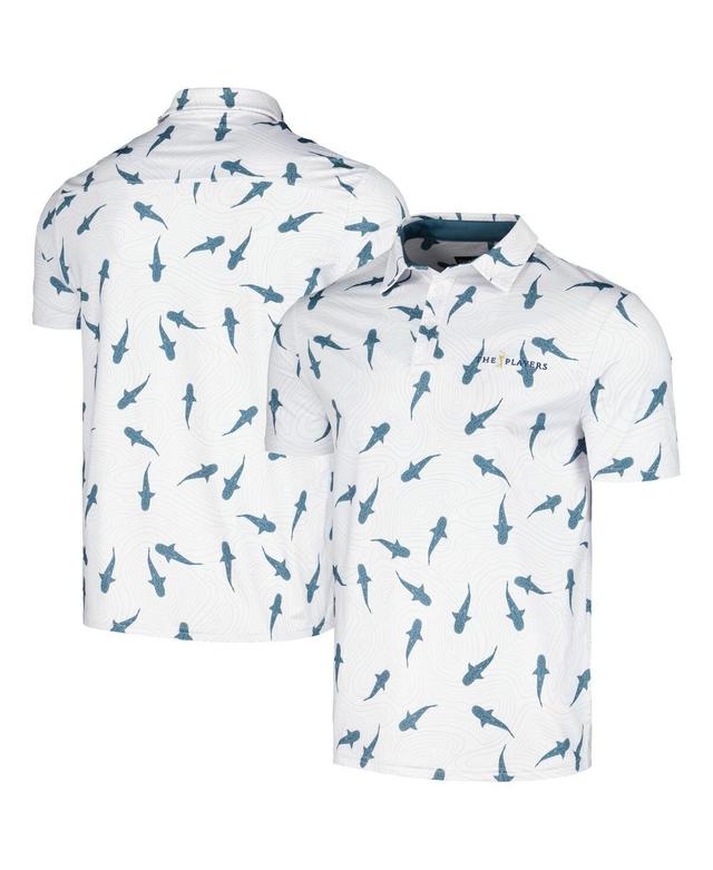 Mens Flomotion White The Players Shark Migration Polo Shirt Product Image