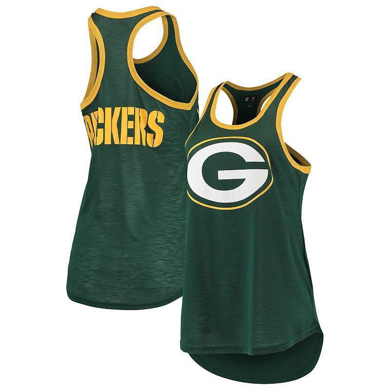 Women's G-III 4Her by Carl Banks Green Green Bay Packers Tater Burnout - Tank Top Product Image