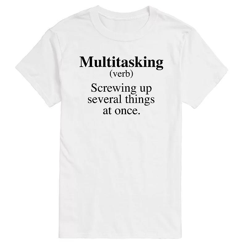 Big & Tall Multitasking Definition Graphic Tee, Mens Product Image