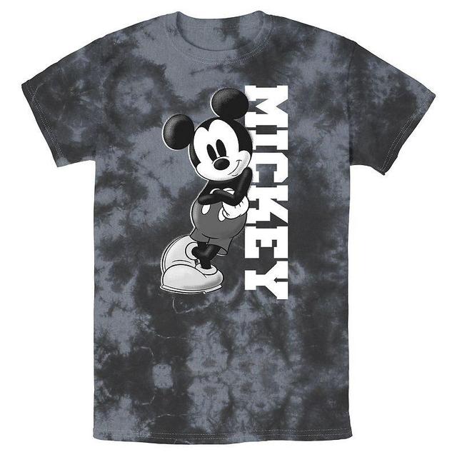 Mens Disney Mickey Mouse Leaning on Name Wash Tee Product Image