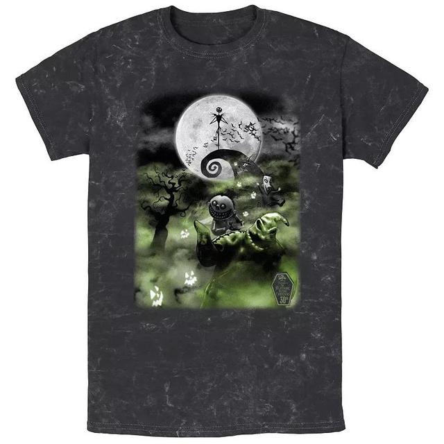 Disneys The Nightmare Before Christmas Scary Night Mineral Wash Mens Graphic Tee Product Image