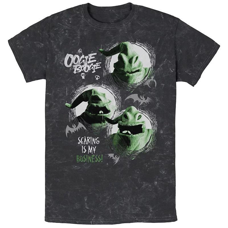 Disneys The Nightmare Before Christmas Oogie Boogie Scaring Mineral Wash Mens Graphic Tee Product Image