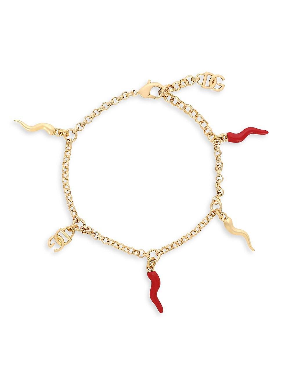 Womens Goldtone & Enamel Charm Bracelet Product Image