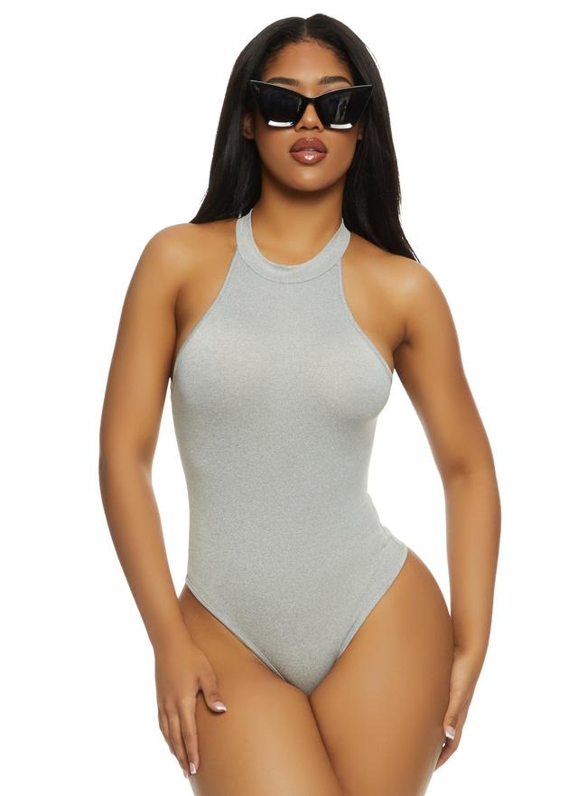 Womens Daisy High Neck Racerback Bodysuit Product Image