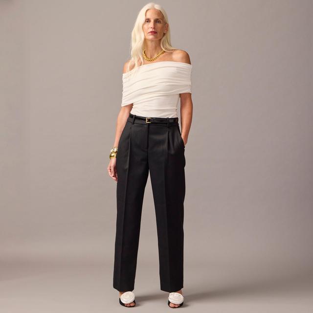 Tall straight-leg essential pant in wool blend Product Image