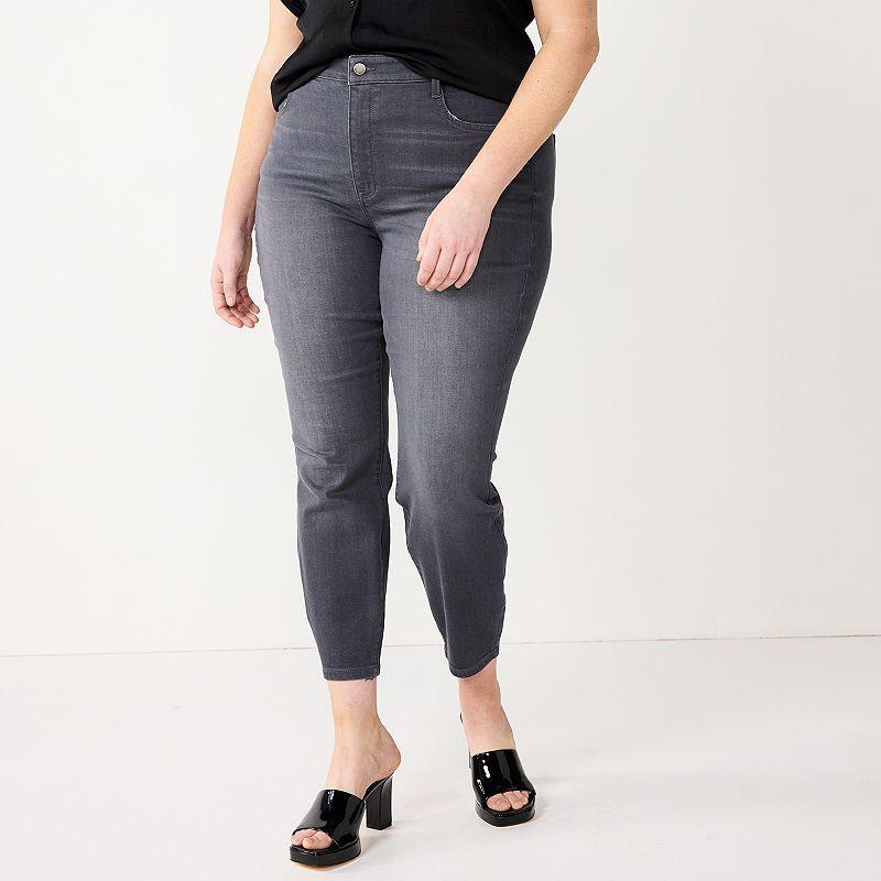 Plus Size Nine West High Rise Sculpting Skinny Jeans, Womens Product Image