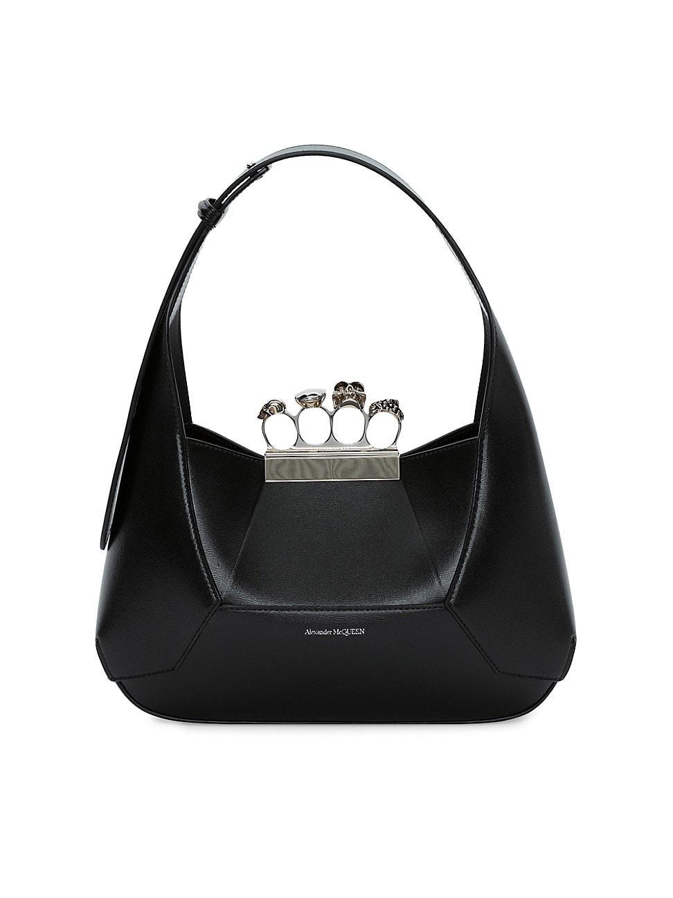 Womens Jewelled Hobo In Leather Product Image