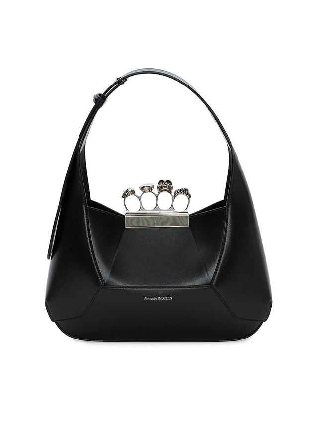 Womens Jewelled Hobo In Leather Product Image