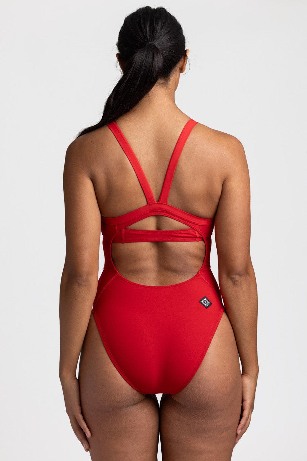 Caroline Swim Onesie - Red Female Product Image