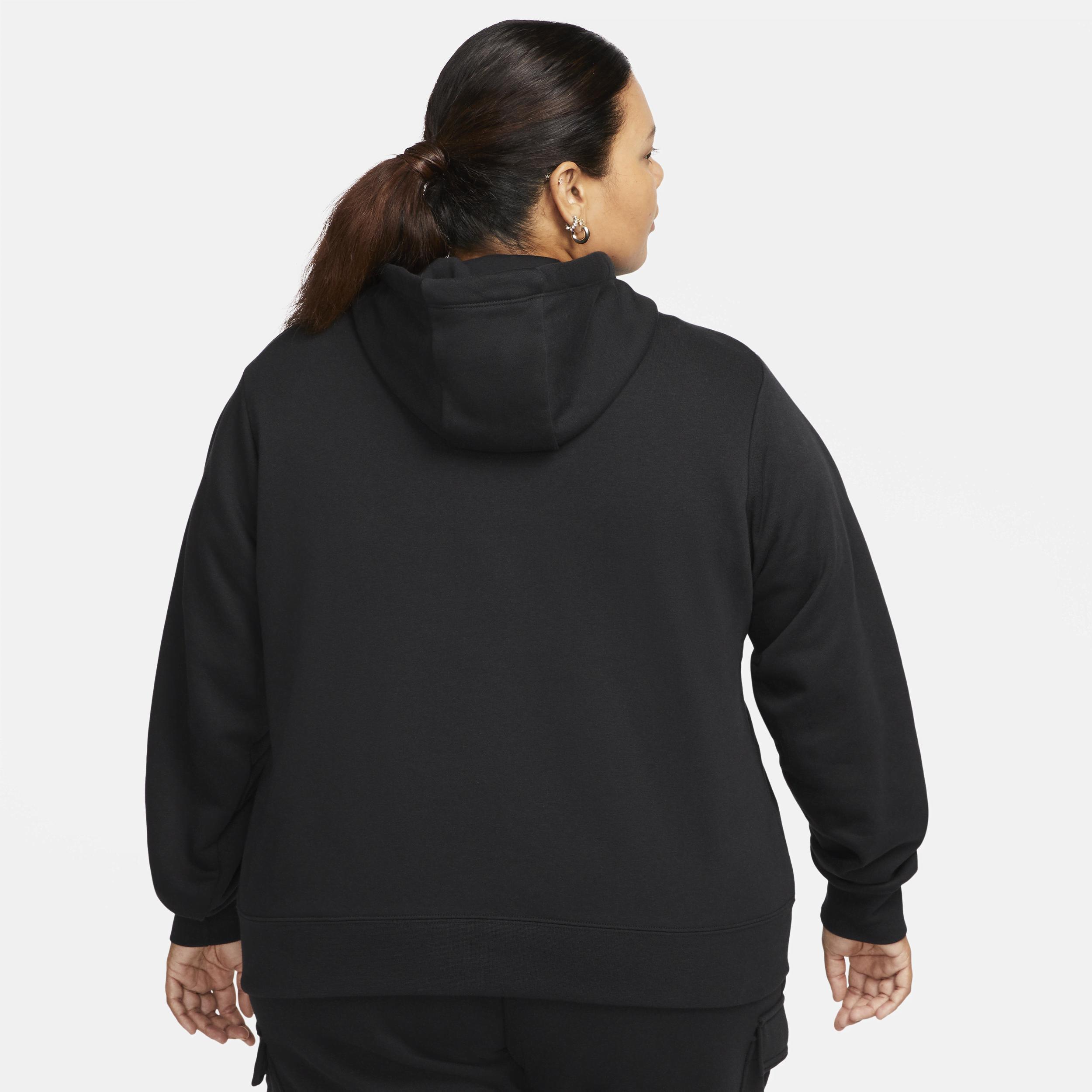 Plus Size Nike Sportswear Club Fleece Hoodie, Womens Grey Product Image