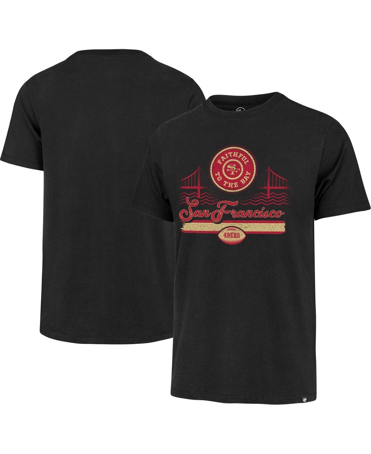 Mens 47 Brand Black Distressed San Francisco 49ers Faithful to the Bay Regional Franklin T-shirt Product Image