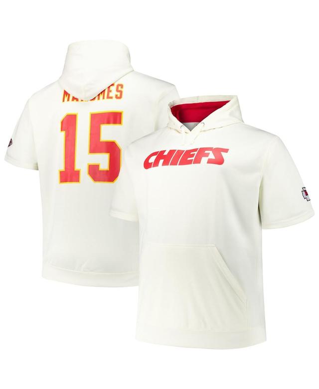 Fanatics Mens Patrick Mahomes Cream Kansas City Chiefs Big Tall Short Sleeve Hoodie T-Shirt Product Image