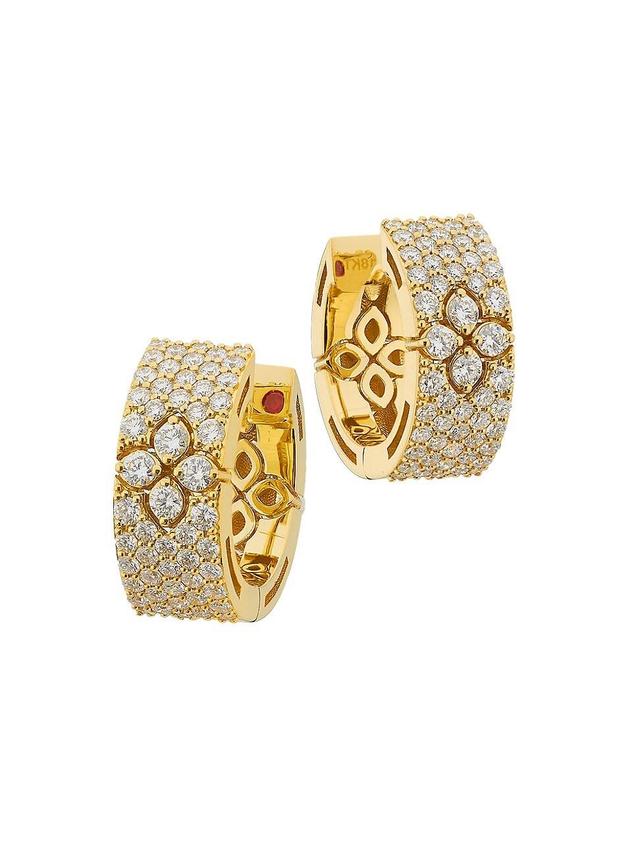 Womens Love In Verona 18K Yellow Gold & Diamond Huggie Hoops Product Image