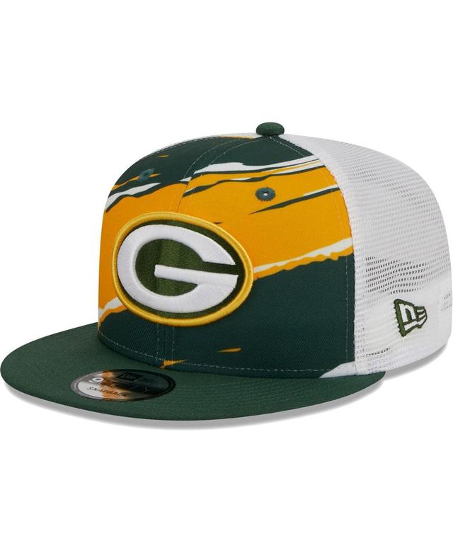 Mens New Era Green Green Bay Packers Tear Trucker 9FIFTY Snapback Hat Product Image