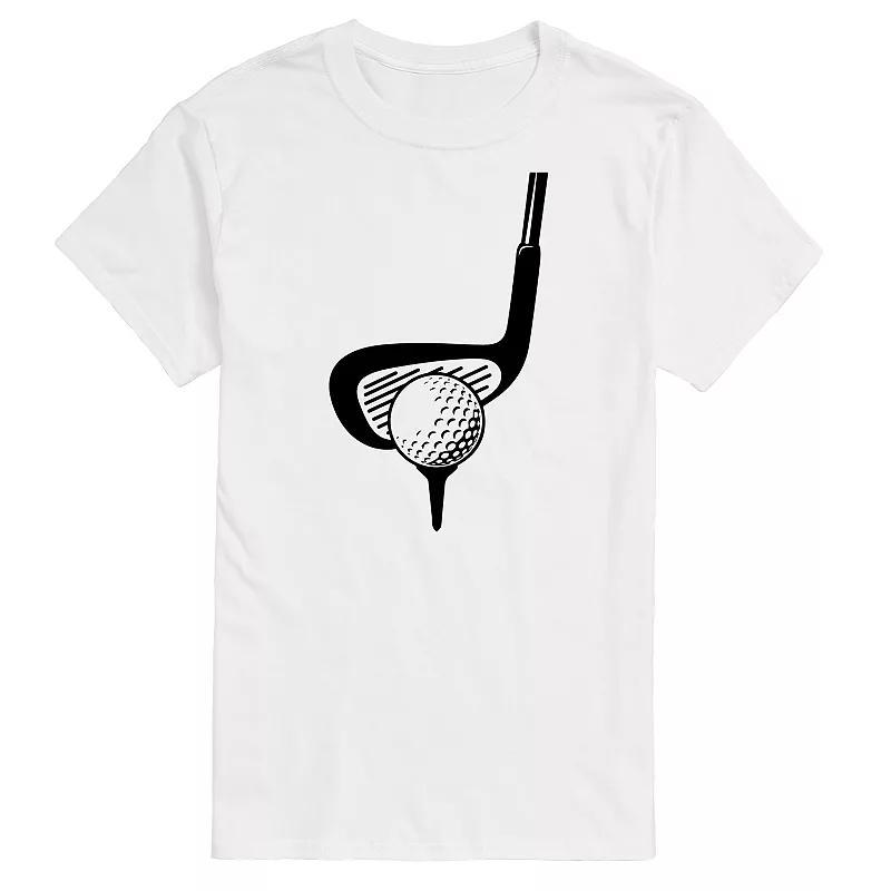 Mens Golf Club Behind Ball Graphic Tee Product Image