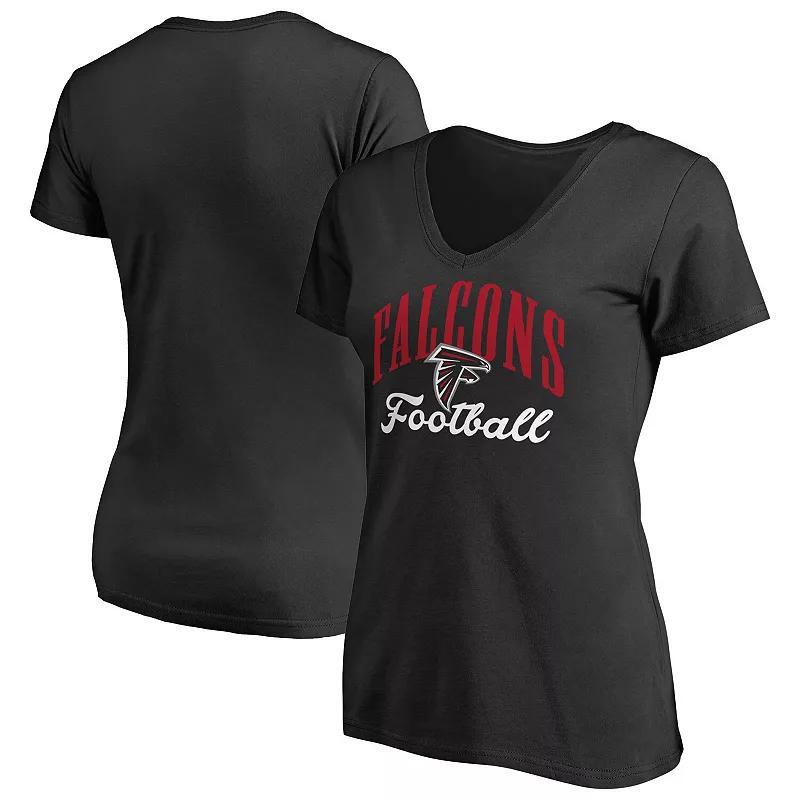 Womens Atlanta Falcons Victory Script V-Neck T-Shirt Product Image