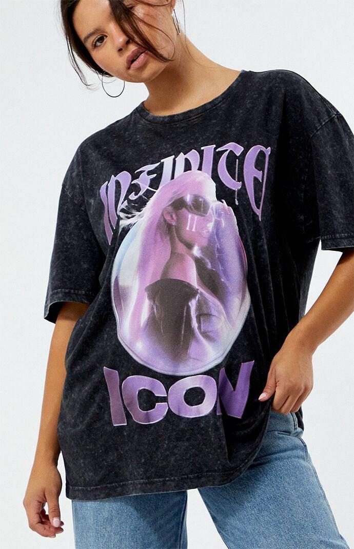 Women's Paris Hilton Infinite Icon Chrome Oversized T-Shirt Product Image