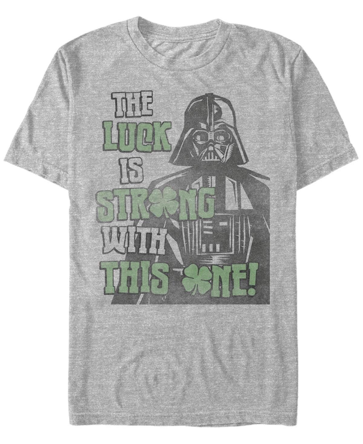 Mens Star Wars Vader Good Luck Tee Athletic Grey Product Image