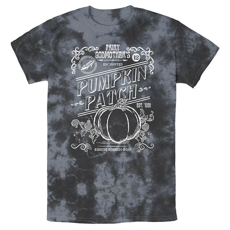 Mens Disney Cinderella Halloween Pumpkin Patch Bomabrd Wash Tee Black Grey Product Image