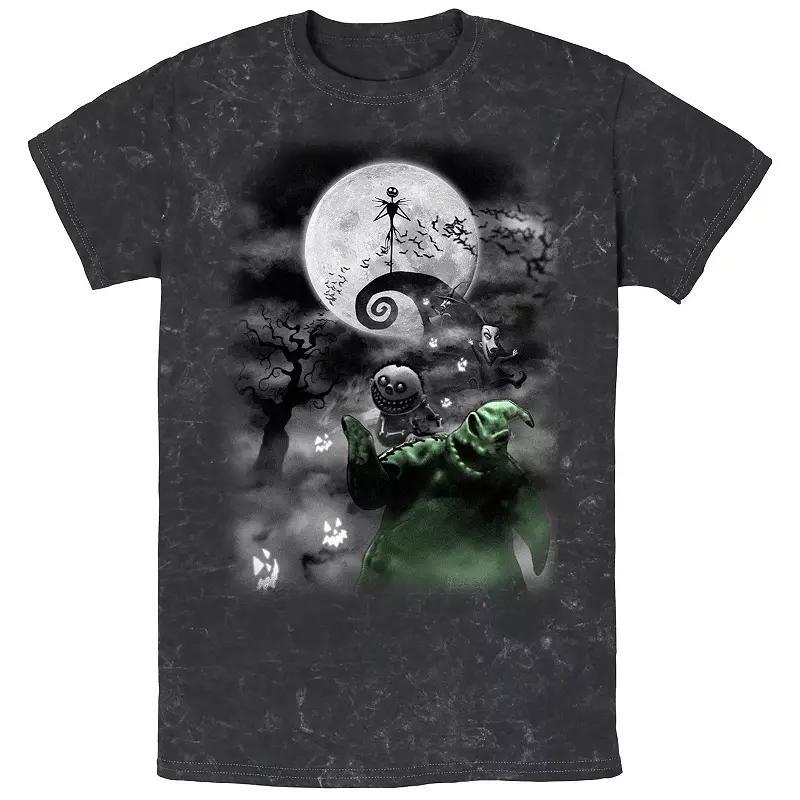 Disneys The Nightmare Before Christmas Scary Night Mineral Wash Mens Graphic Tee Product Image