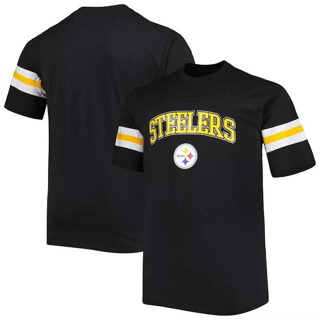 Mens Pittsburgh Steelers Big & Tall Arm Stripe T-Shirt Product Image