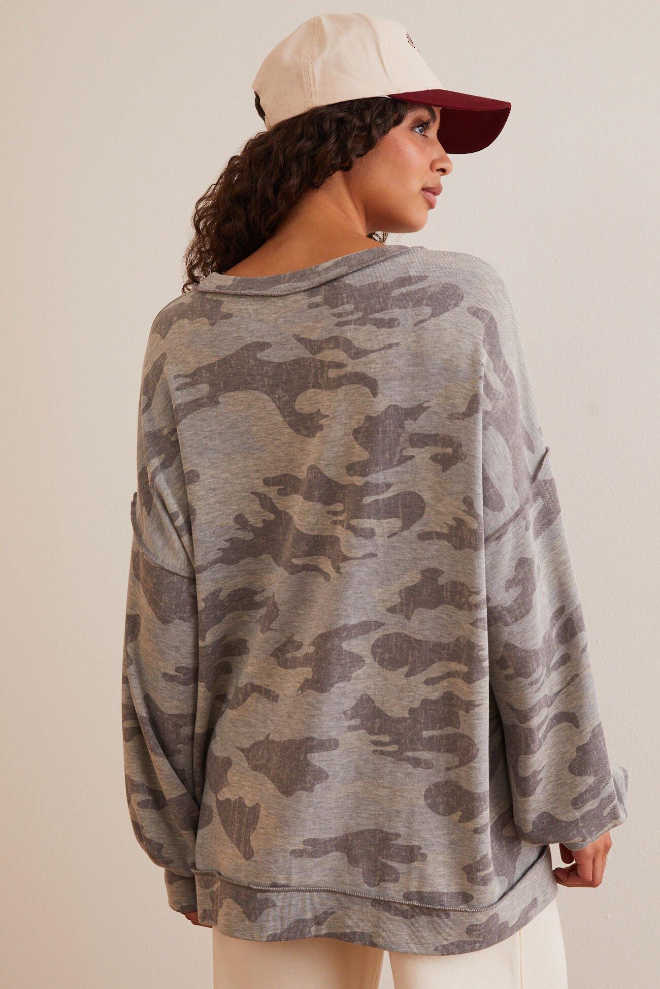 Nature Trek Oversized Camo Pullover Product Image