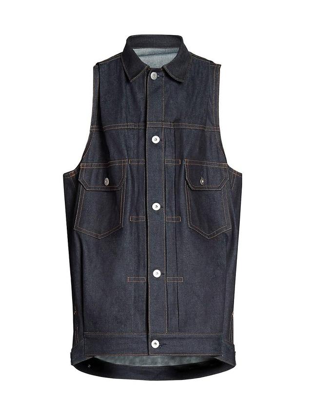 Womens Oversized Denim Vest Product Image