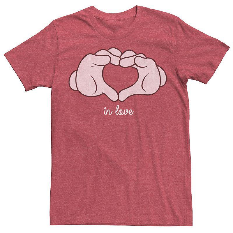 Mens Disney Mickey Mouse Heart Hands In Love Tee Product Image