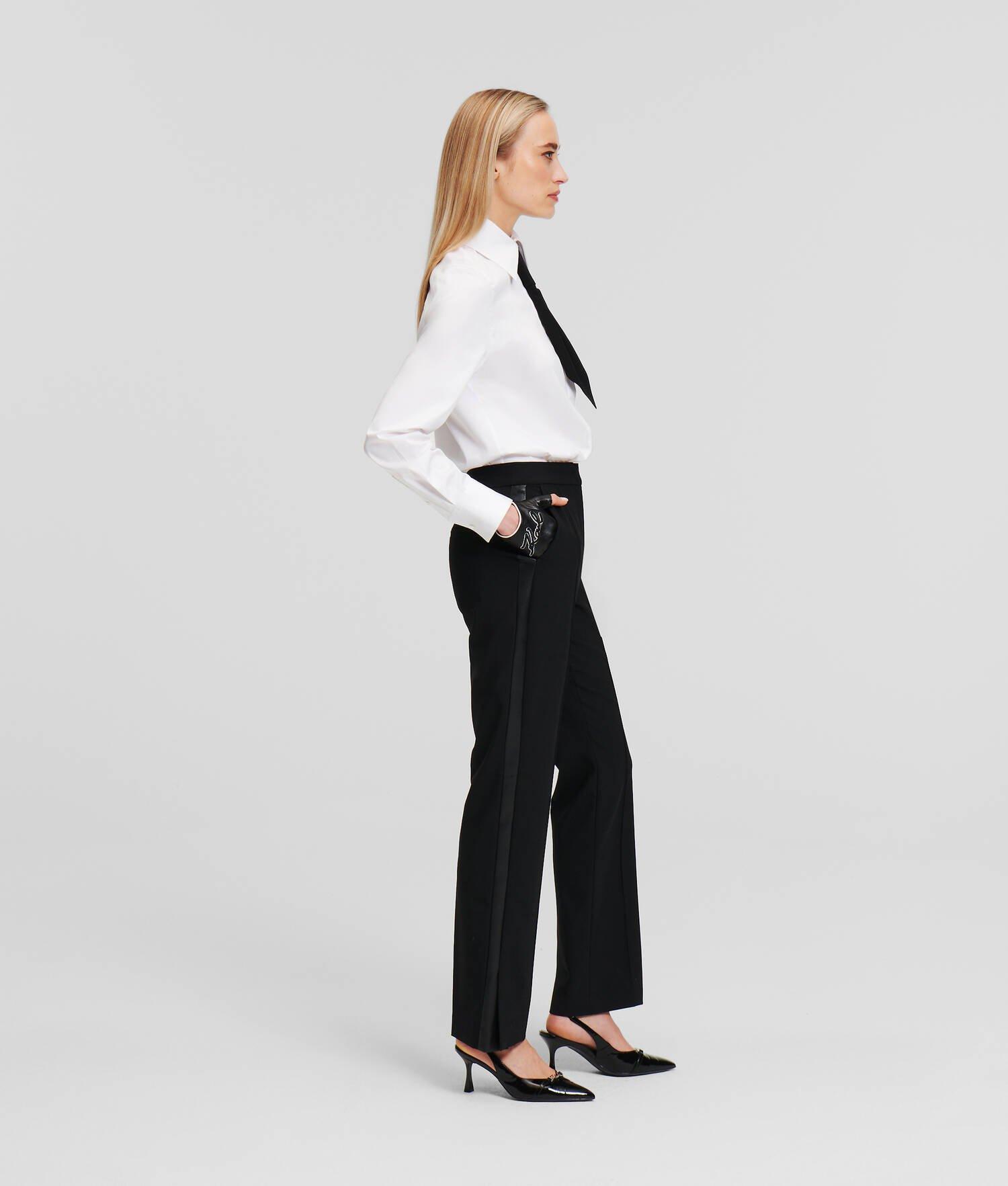 FAUX-LEATHER PANELED PANTS Product Image