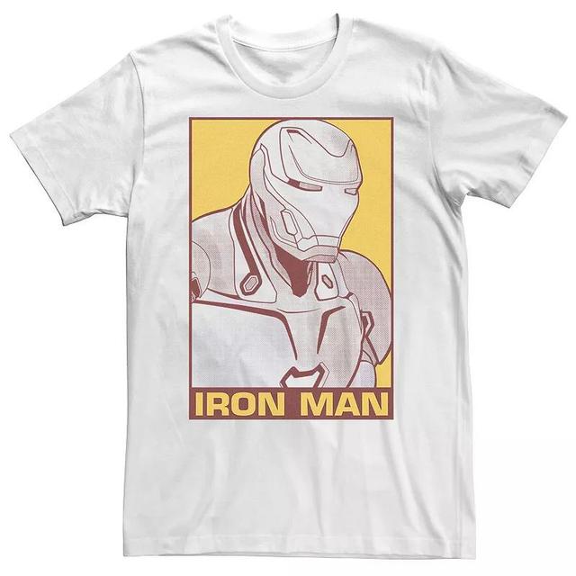 Big & Tall Marvel Avengers Pop Iron Man Poster Tee, Mens Product Image