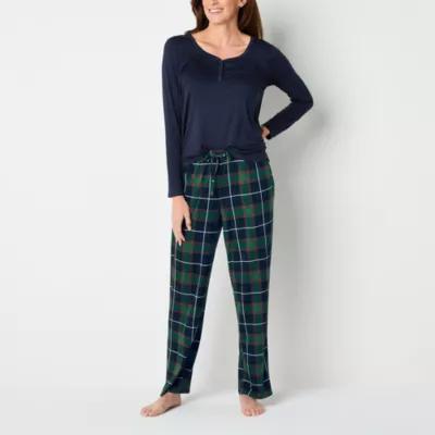 Liz Claiborne Cool and Calm Womens Tall Long Sleeve 2-pc. Pant Pajama Set Product Image