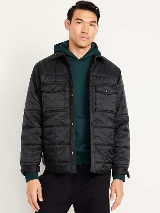 Water-Resistant Quilted Shacket Product Image