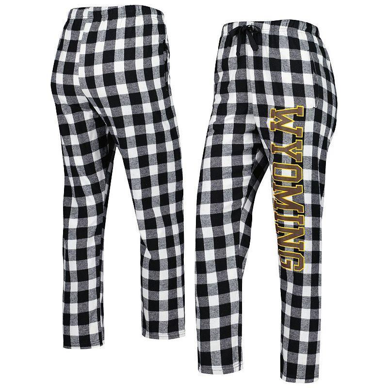 Womens Black/White Wyoming Cowboys Haley Flannel Sleep Pants Product Image