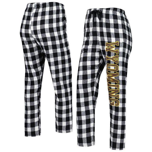 Womens Black/White Wyoming Cowboys Haley Flannel Sleep Pants Product Image