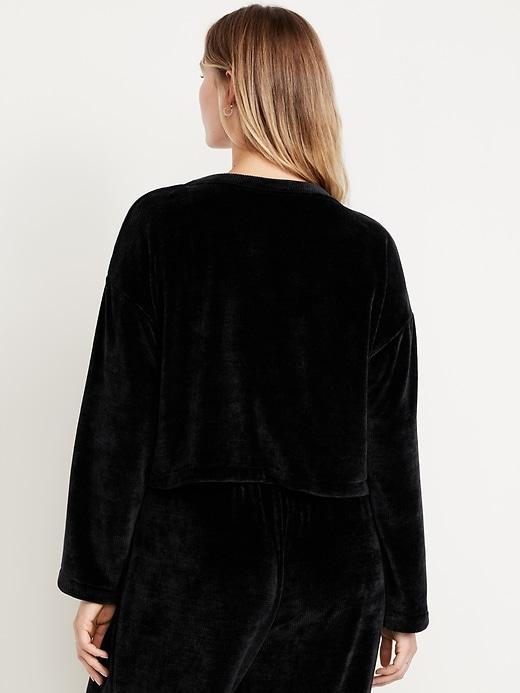 Cozy Chenille Button-Down Top Product Image