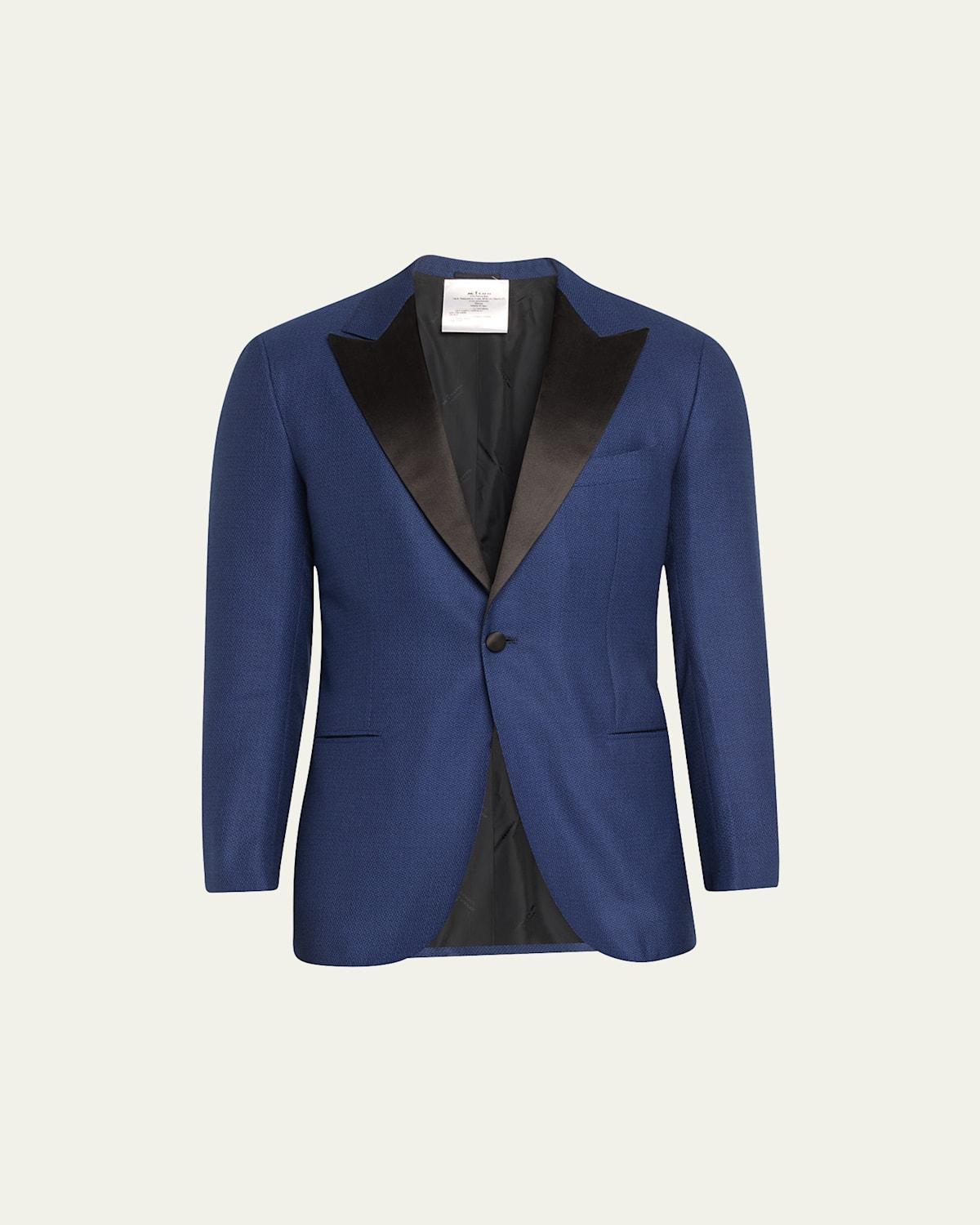 Mens Textured Cashmere-Silk Dinner Jacket Product Image