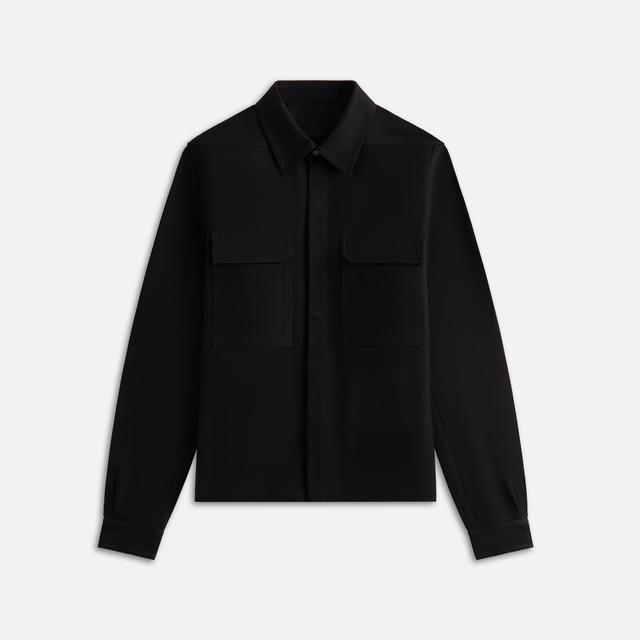 Rick Owens Camicia Cropped Work Shirt - Black Male Product Image