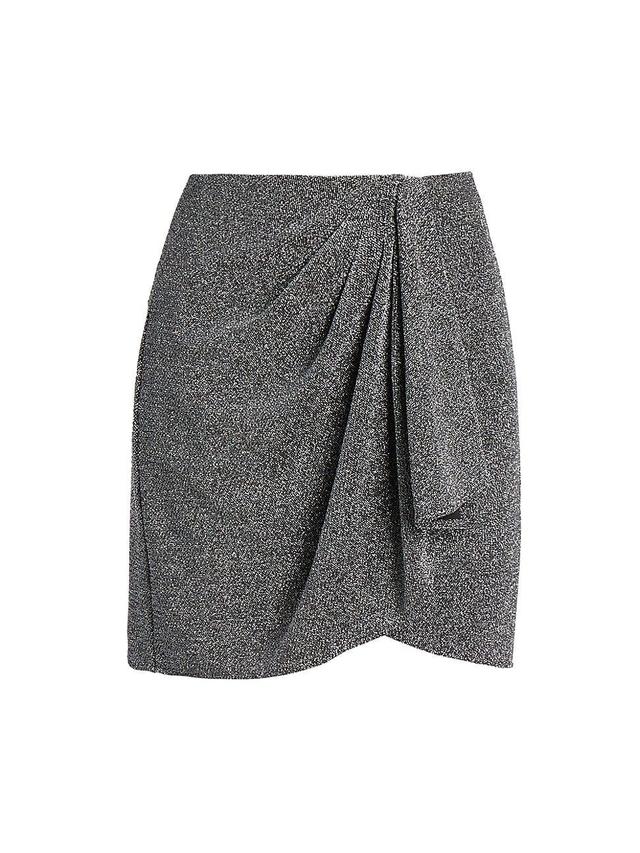 Womens Bergen Glittery Draped Miniskirt Product Image