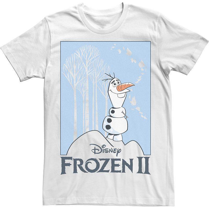 Mens Disney Frozen 2 Olaf Standing On Rock Tee White Product Image