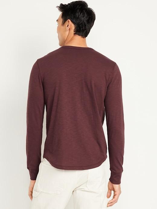 Curved-Hem Slub-Knit T-Shirt Product Image