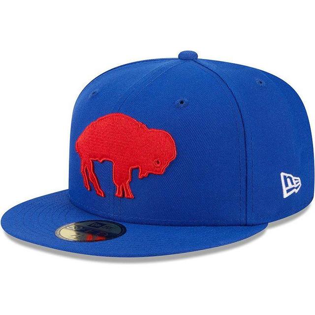 Mens New Era Royal Buffalo Bills Throwback Main 59FIFTY Fitted Hat Product Image