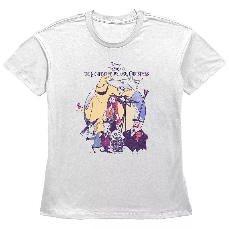 Disneys The Nightmare Before Christmas Juniors Scary Group Graphic Tee, Womens Product Image