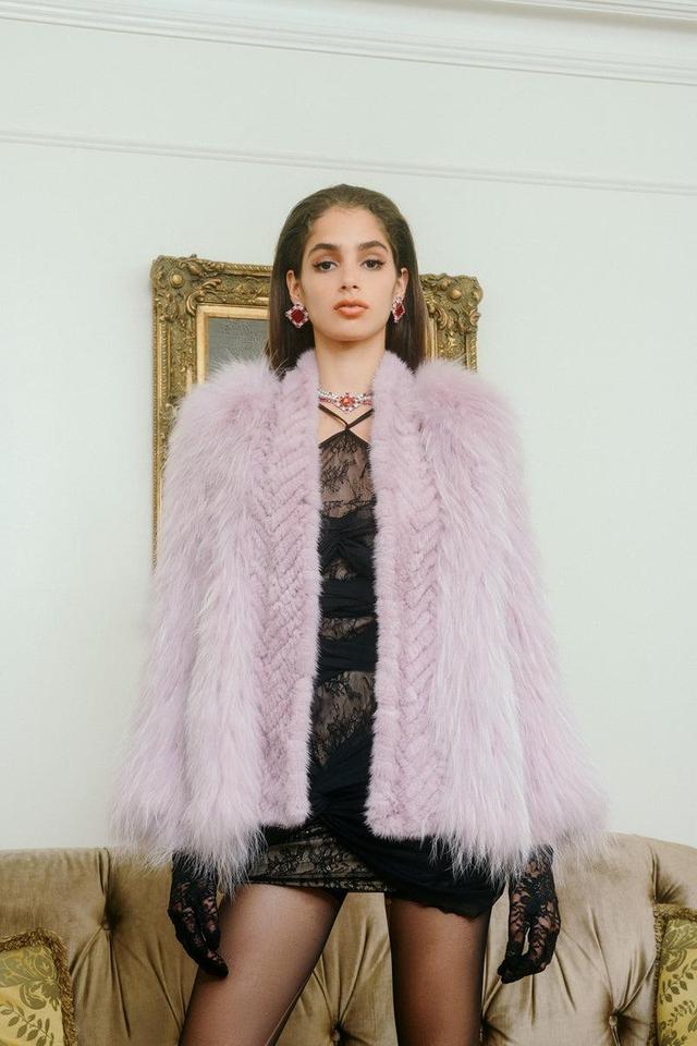 Stella Purple Fur Coat (Final Sale) Product Image