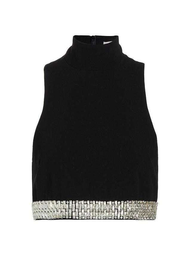 Womens Collins Embellished Sleeveless Crop Top Product Image