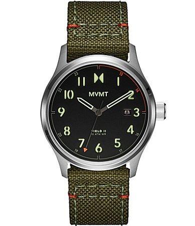 MVMT Mens Field Analog Black Nylon Strap Watch Product Image