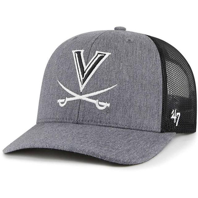 Mens 47 Charcoal Virginia Cavaliers Carbon Trucker Adjustable Hat Product Image