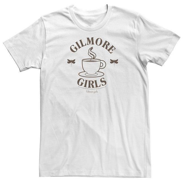 Big & Tall Gilmore Girls Coffee Cup Logo Tee, Mens White Product Image